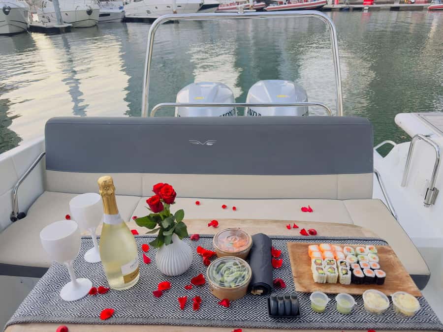 2-Hrs Private Romantic Sunset Cruise with Sushi and Drinks - Dubai Marina Canal: the opening scene