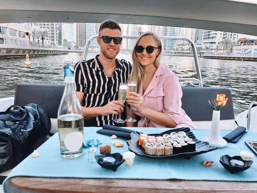 2-Hrs Private Romantic Sunset Cruise with Sushi and Drinks - Sushi, drinks, and the onboard mood