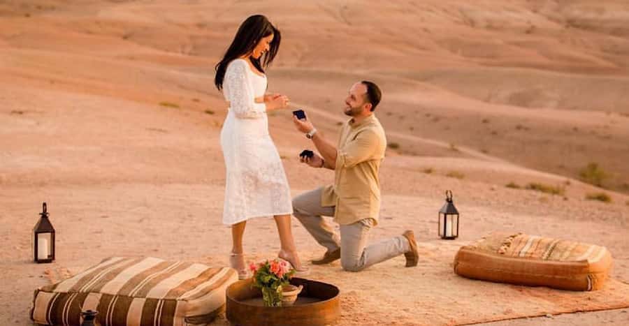 Agafay Desert Moroccan Luxury Wedding Ritual-Full Experience - Golden costumes and the symbolic certificate
