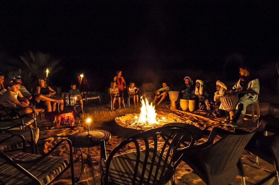 Agafay Desert Sunset Dinner & Berber Campfire (Vegan option) - From Marrakesh streets to Agafay hills