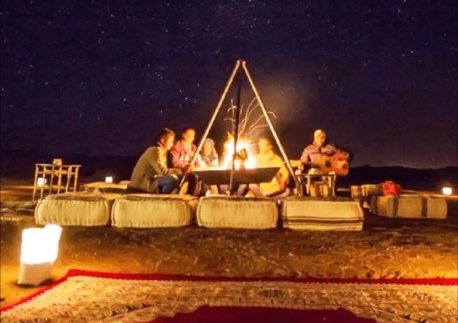 Agafay Desert Sunset Dinner & Berber Campfire (Vegan option) - Tea, sweets, and the evening meal