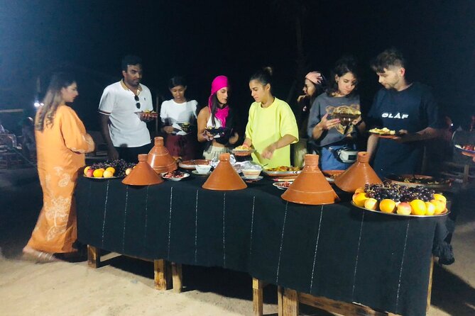 Agafay Desert sunset Dinner & Fire Show - from Marrakech - Arriving at camp with mint tea