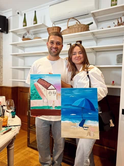 Alicante: Private Art Experience for Couples – Paint & Sip - How the Two-Hour Workshop Works