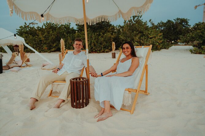Aruba Romantic Sunset Photoshoot & Beach Picnic in Luxury Cabana - Food, music, and small personal touches