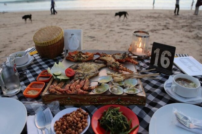 Bali Romantic Seafood Dinner under sunset jimbaran Beach - Food, spice, and service tips