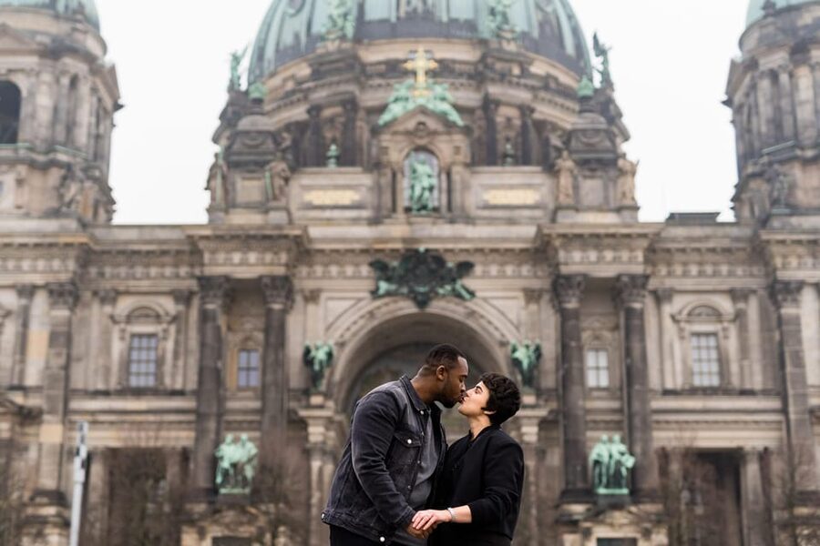 Berlin Love Story: Surprise Proposal Photography Session - From the Polish Institute to Museum Island