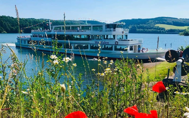 Boat trip on the Biggesee: lake romance in the Sauerland mountains! - Starting at Sondern Ort beside the lake station