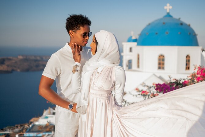 Couple and Family Photoshoot Experiece in Santorini - Stop 2: Santorini’s blue dome and sea view