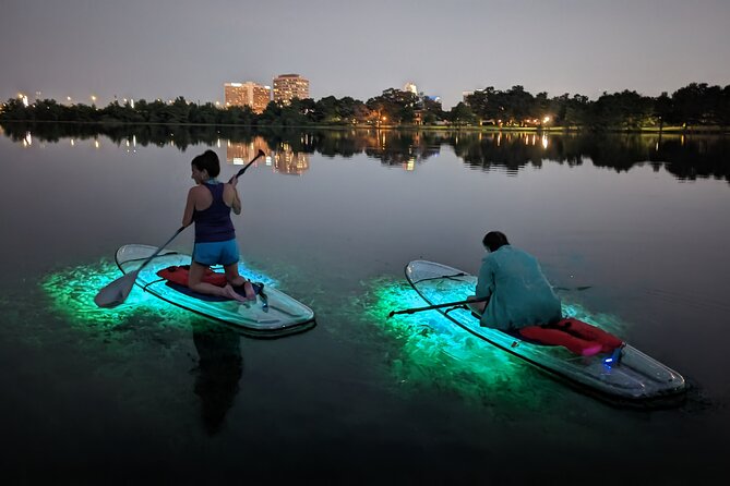 Date Night LED Glow Clear Kayak or Paddleboard & Champagne - Learning to paddle without feeling rushed