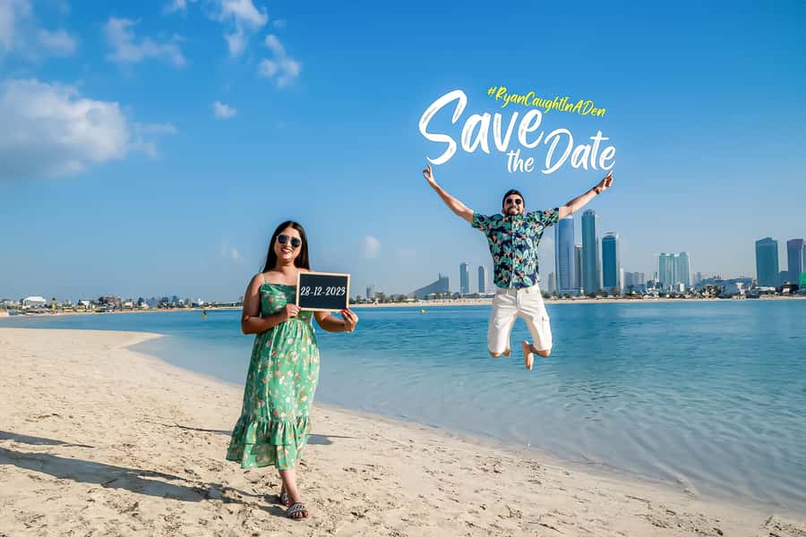 Dubai: JBR Beach Pre Wedding Photoshoot - A pre-wedding shoot built around Dubai icons