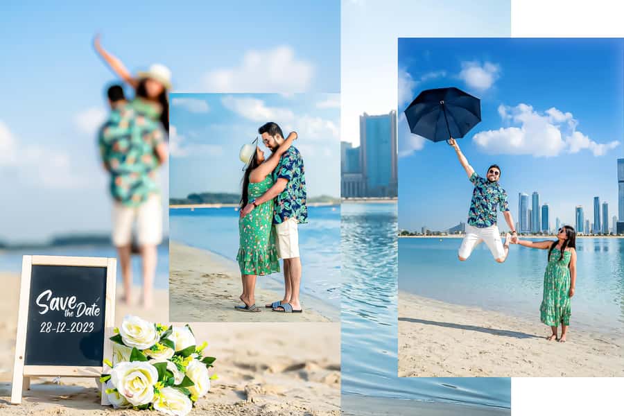 Dubai: JBR Beach Pre Wedding Photoshoot - Starting beside Starbucks at JBR Beach