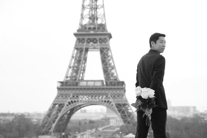 Eiffel Tower Surprise Proposal Engagement - A Paris proposal with a well-planned cover story