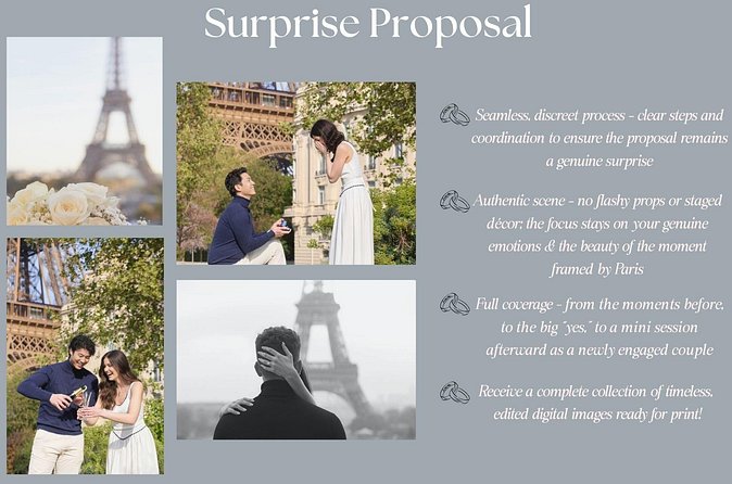 Eiffel Tower Surprise Proposal Engagement - Is $356.74 per person good value?