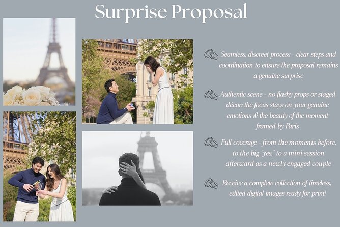 Eiffel Tower Surprise Proposal Engagement - Practical details for a smooth surprise