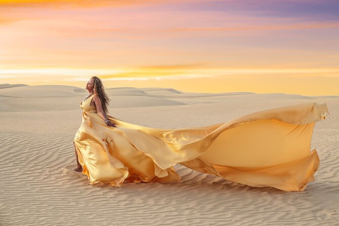 Flying dress photoshoot Dubai Solo, Couple and Group Session - Choosing one of 18 flying dresses