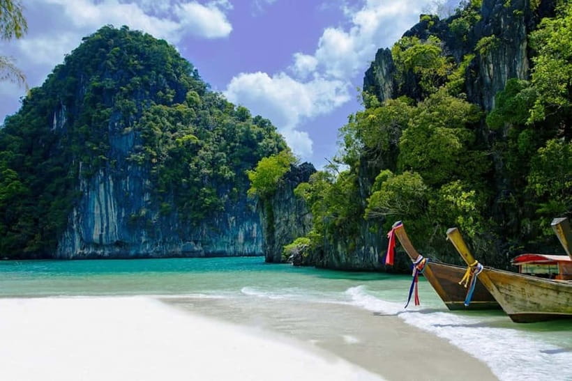 From Ao Nang Hong Island Longtail Cruise with Sunset Dinner - Pakbia Island brings a sunset pause