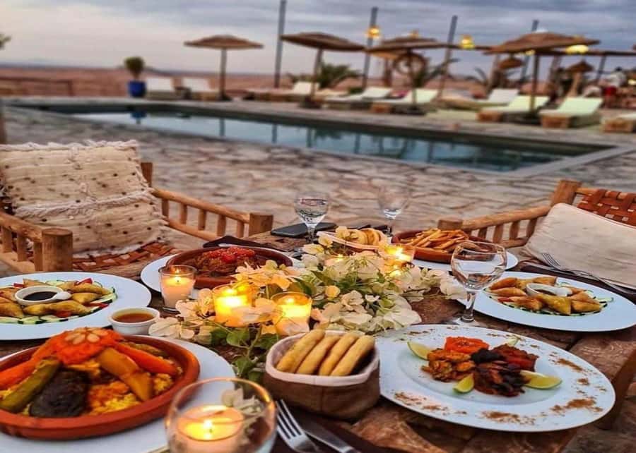From Marrakech: Agafay Desert Sunset Dinner with Live Show - From Marrakech to the rocky Agafay Desert