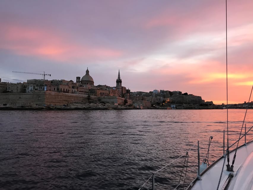 From Valletta: Romantic Sunset Cruise on a Sailing Yacht - Swimming where the boat anchors