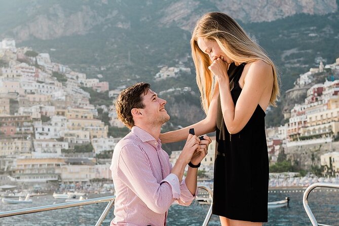 He said yes! Marriage Proposal at Sunset - A sunset proposal off Positano