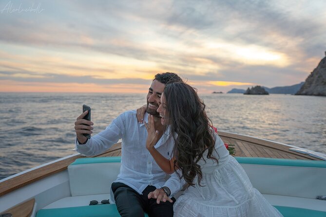 He said yes! Marriage Proposal at Sunset - Positano from the water at 6 pm