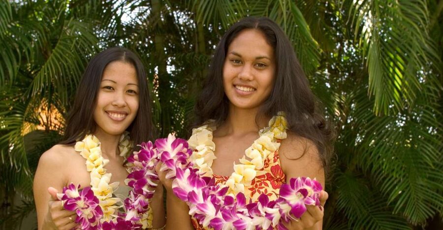 Honolulu Honeymoon Airport Lei Greeting - A lei greeting before the Hawaii trip really begins