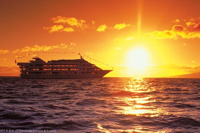 Honolulu: Three Star Deluxe Sunset Dinner Cruise and Show - Pier 81 check-in and the 5:30 departure