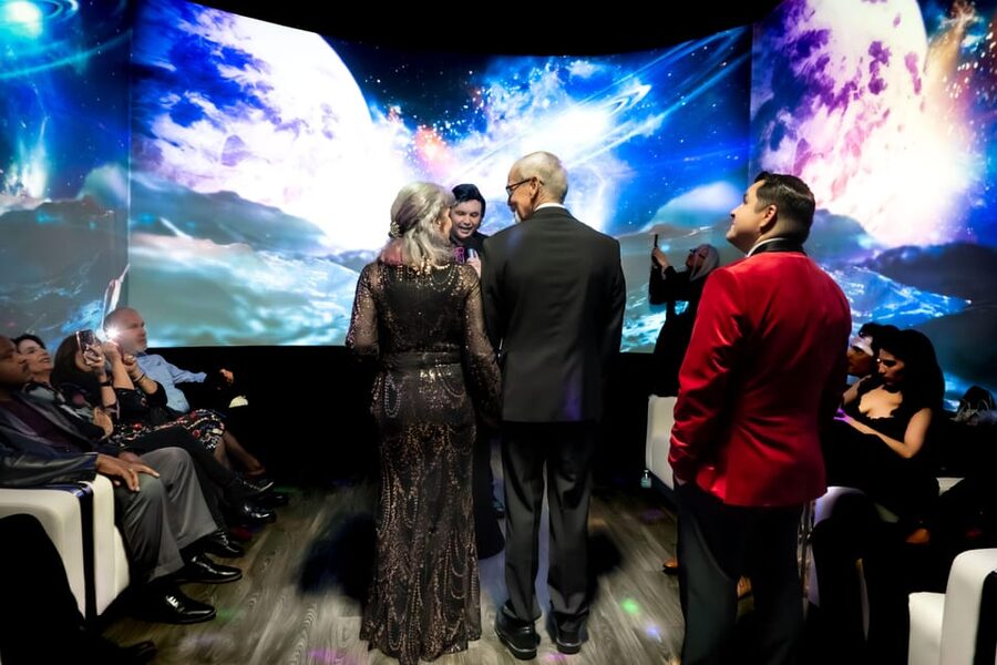 Las Vegas: Cosmic Space Wedding + Spectacular Photography - Legal wedding or symbolic ceremony?