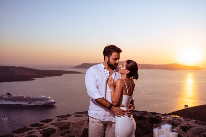Magical Proposal Photoshoot In Santorini - Sunset timing and weather concerns