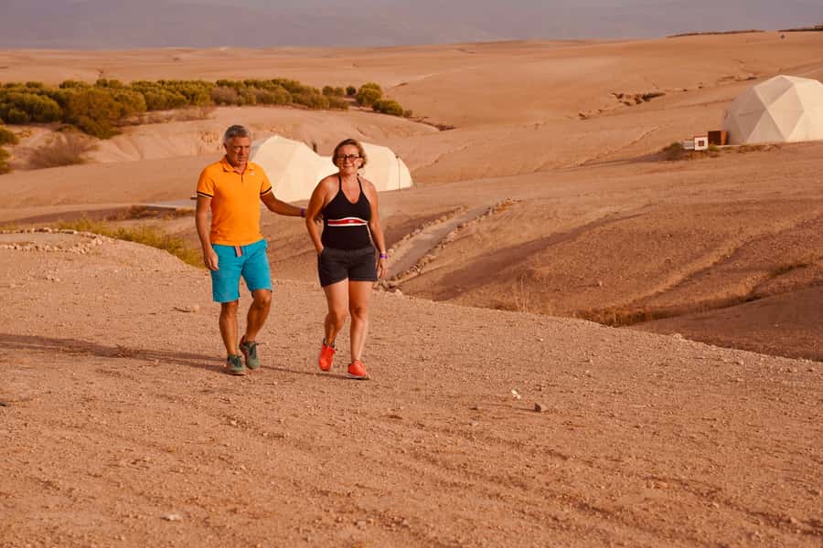Marrakech: Agafay Desert Magic Sunset Dinner & Live Show - Guides, communication, and the ride home