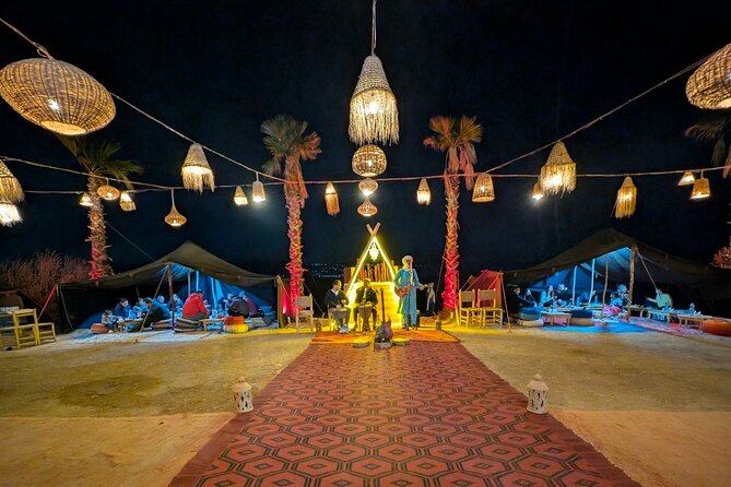 Marrakech Agafay Desert Sunset dinner & show Fire & Berber music - From Marrakech streets to Agafay’s open desert