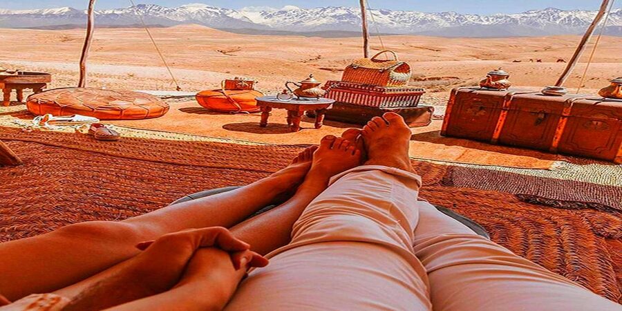 Marrakech: Agafay Desert Sunset Dinner with Show &Camelr ide - Dinner with Berber and Arabian dishes