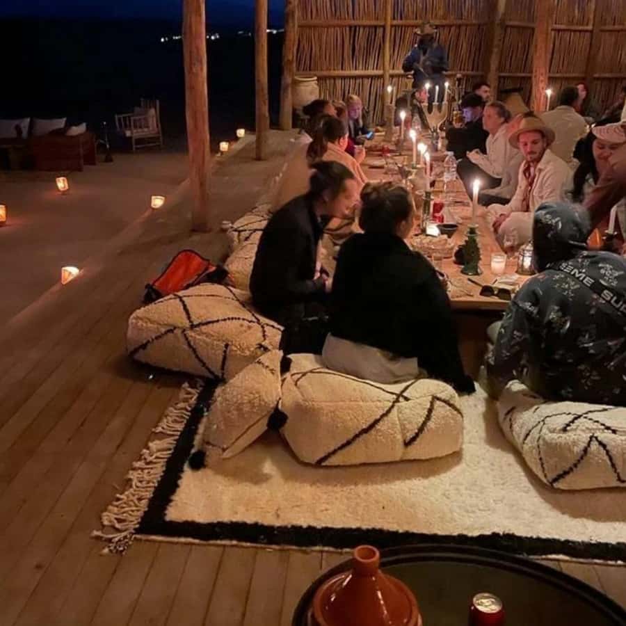 Marrakech: Camel Ride & Sunset Dinner with Fire Show - Dinner at the camp brings the Moroccan flavors