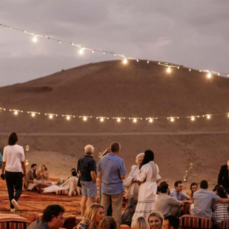 Marrakech: Camel Ride & Sunset Dinner with Fire Show - Music, dancing, and fire make the evening lively
