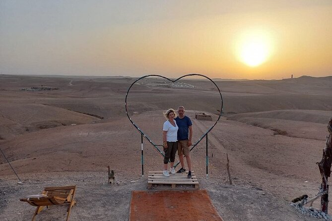 Marrakech Desert Sunset Dinner Show with Optional Quad & Camels - Sunset views toward the High Atlas