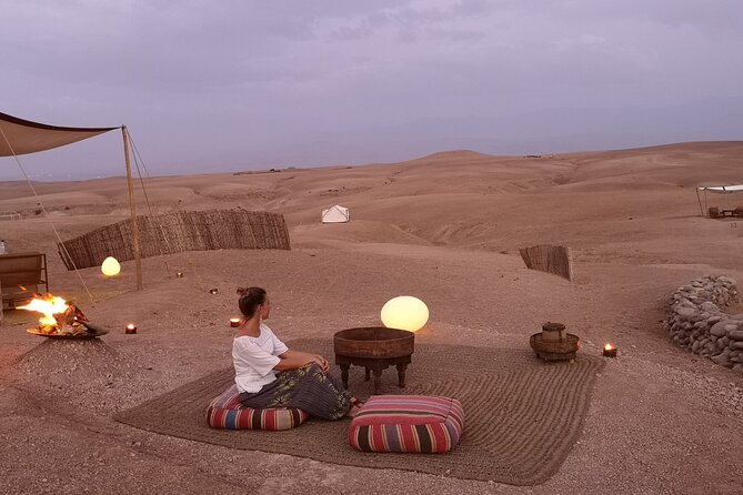 Marrakech Desert Sunset Dinner Show with Optional Quad & Camels - The argan-oil stop and a glass of mint tea