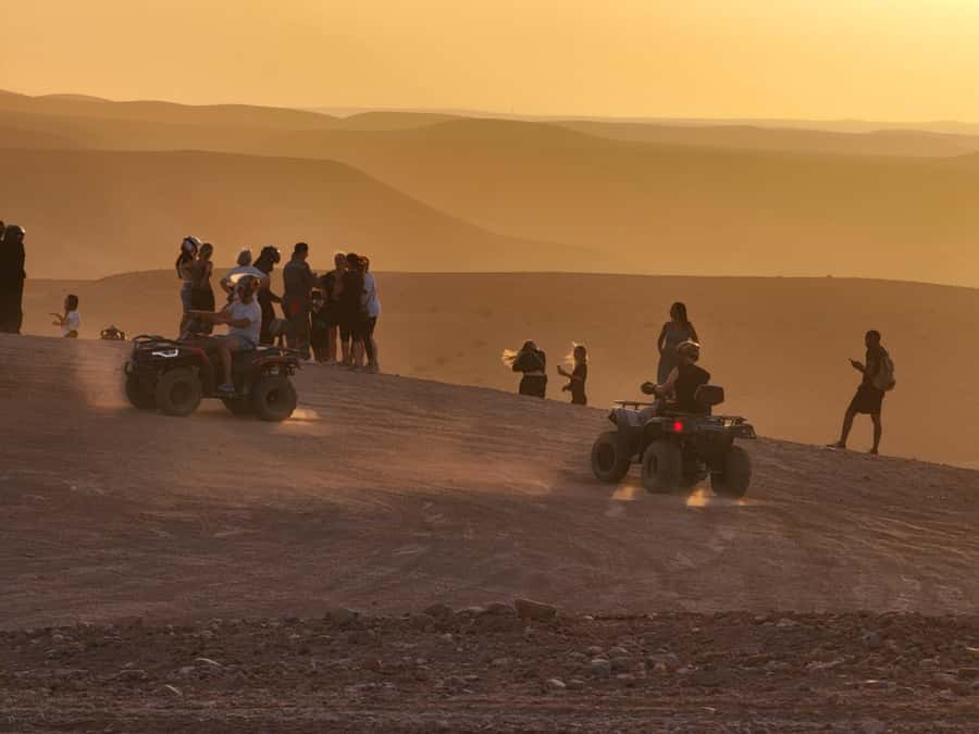 Marrakech Desert Sunset: Quad Biking, Dinner & Fire Show - One hour on a guided quad