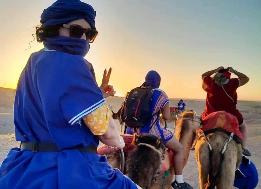 Marrakech: Sunset Dinner in Agafay Desert with Camel Ride - Sunset tea beside the Berber camp