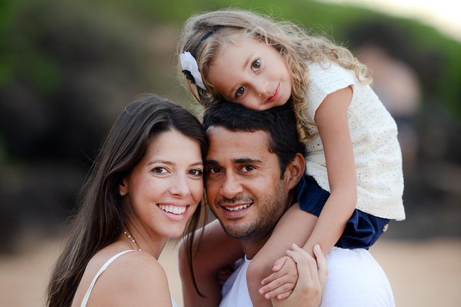 Maui Family and Couple Beach Photo Session - Posing, Candid Images, and Creative Variety