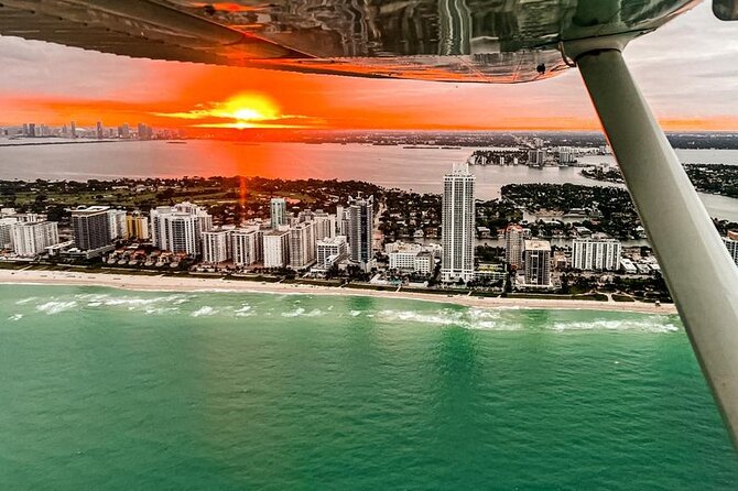 Miami Beach: Romantic Sunset Private Airplane Tour with Champagne - Key things to know before booking