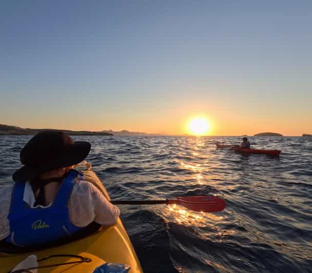 Milos: Romantic Semi Private Sunset Kayaking Tours - Paddling toward Papafragas Caves