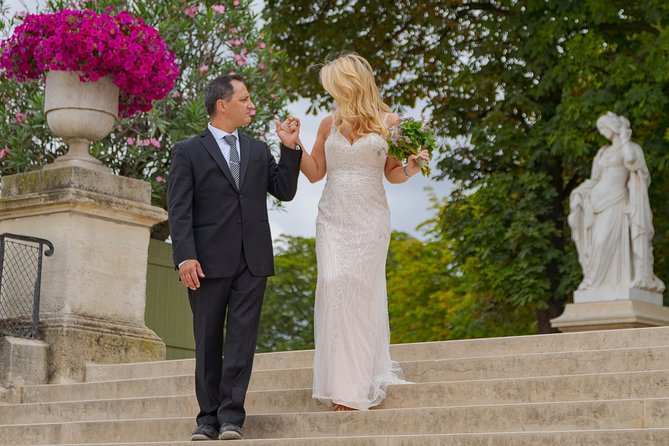 Paris Luxembourg Garden Wedding Vows Renewal Ceremony with Photo Shoot - What the 1 hour 20 minutes really gives you