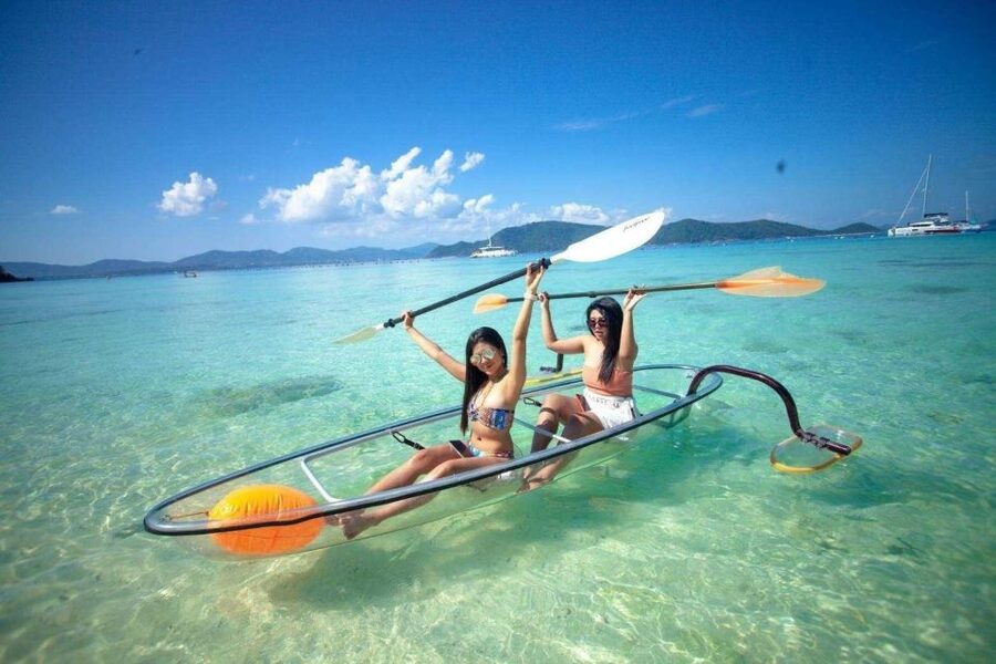 Phuket: Coral Island & Sunset Dinner by Sailing Catamaran - Coral Island: beach time with flexible activities