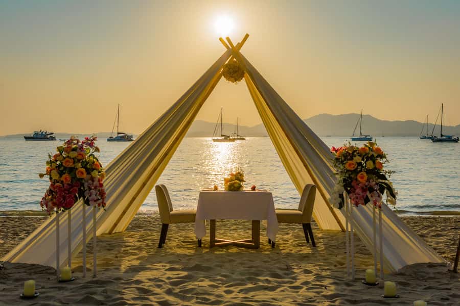 Phuket: Romantic Dinner on Cape Panwa Beach - A romantic table on Cape Panwa