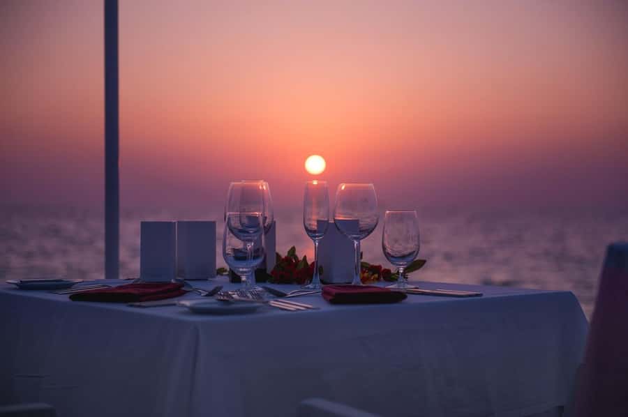 Phuket: Romantic Dinner on Cape Panwa Beach - The view at sunset, then the lights after dark