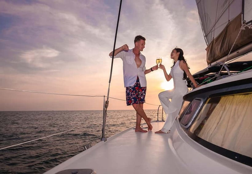 Phuket Sunset Dinner Sailing Yacht Catamaran - Kahung Beach and the Coral Island stop