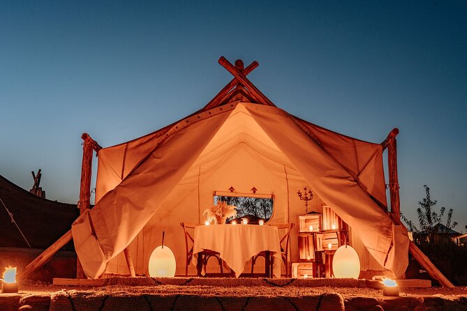 Private Dinner under the Stars & entertainment and Dromedary in Agafay - The optional 40-minute camel ride at sunset