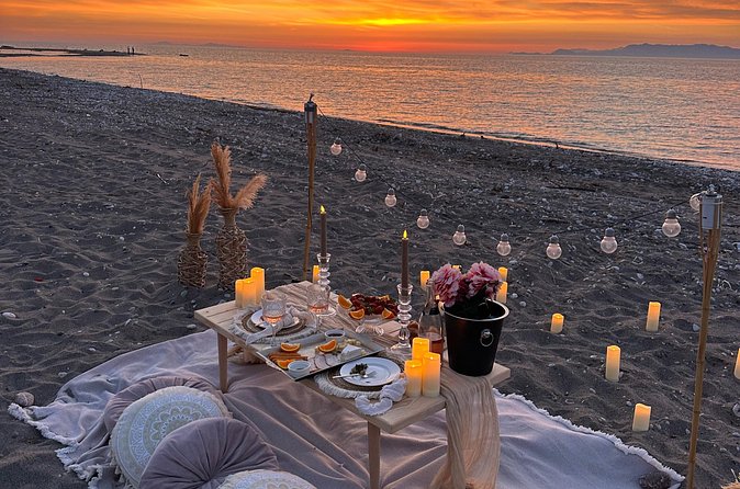 Private Romantic Picnics in Rhodes - Sparkling wine and the pace of the evening