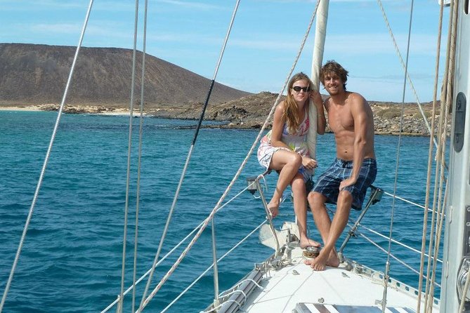 Private Sunset Sailing Charter for Couples from Corralejo - Leaving Corralejo Harbour for Lobos Island