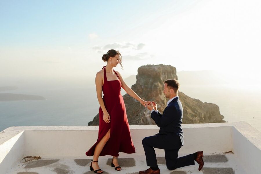 Proposal Photographer in Santorini - Why a planned proposal works better in Santorini