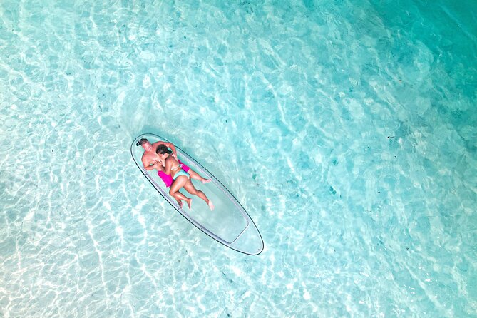 Romantic Clear Kayak Drone Photoshoot for Couples Turks & Caicos - Why the clear kayak makes the session special